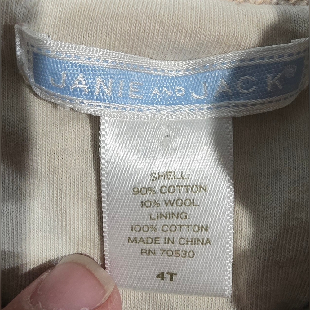Janie & Jack Toddler Moose Sweater Size 4T - Picture 2 of 5